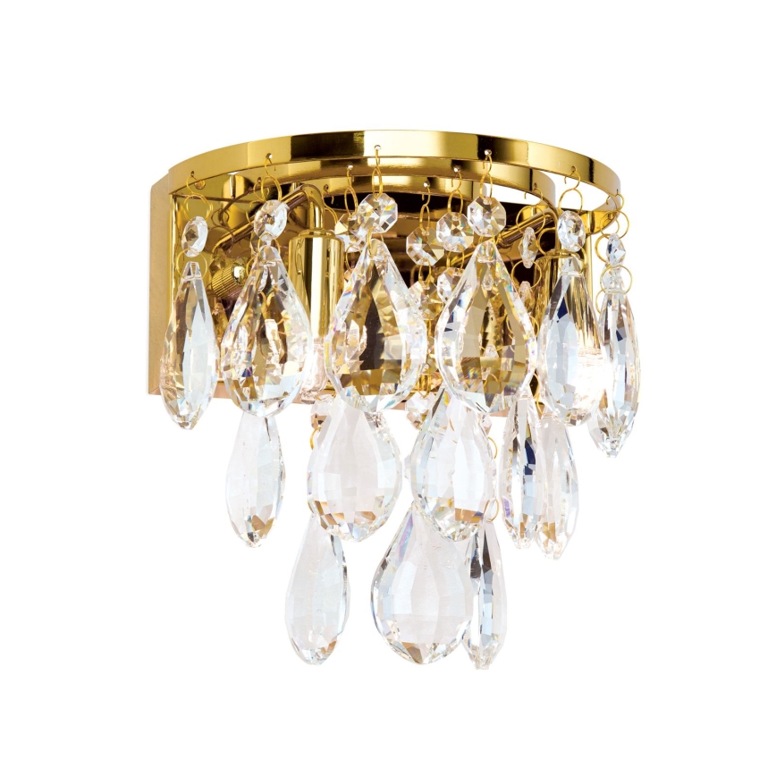 Iluminação de parede em cristal CELESTE 2xG9/40W/230V dourado