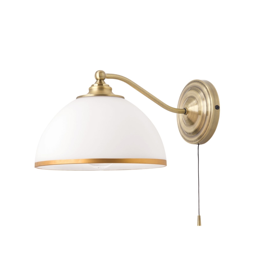 Candeeiro de parede OLD LAMP 1xE27/40W/230V branco/latão