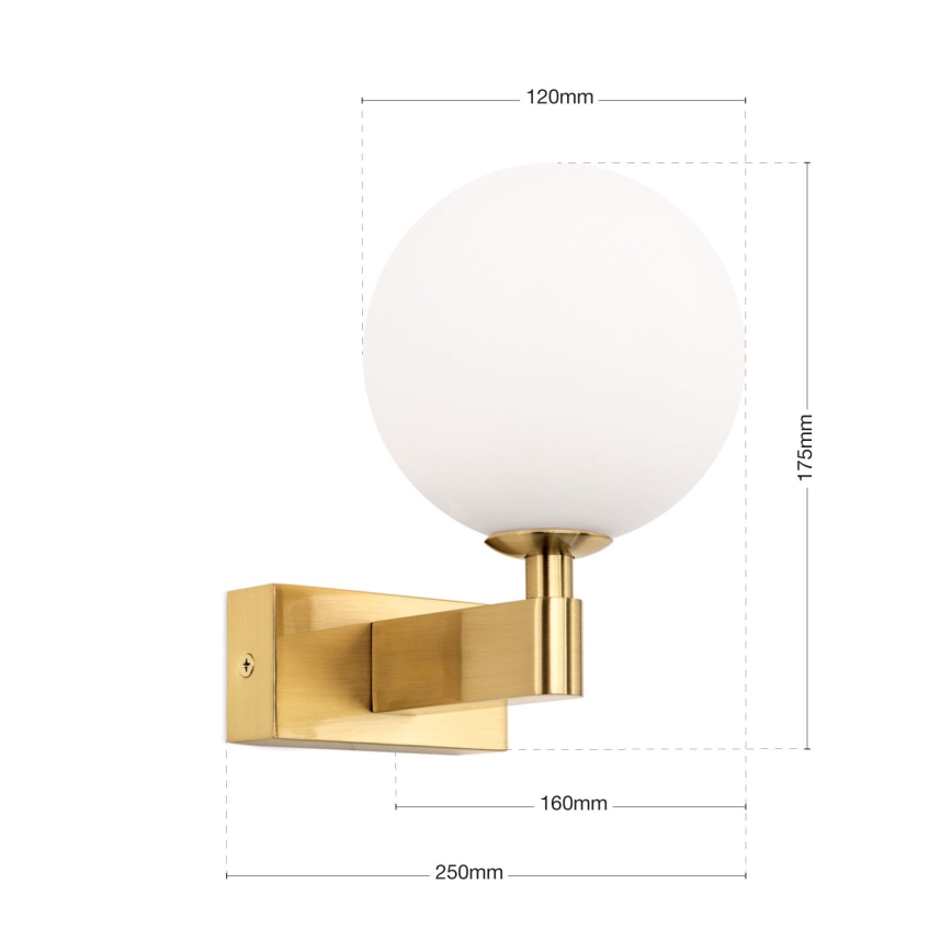 Iluminação de parede para casa de banho MARA 1xG9/20W/230V IP44 dourado