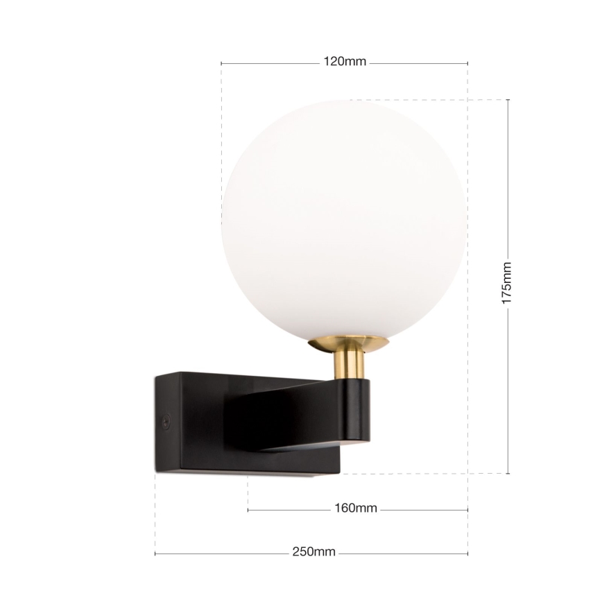 Iluminação de parede para casa de banho MARA 1xG9/20W/230V IP44 preto