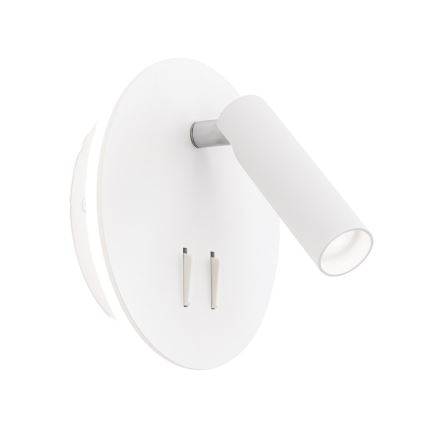Foco de parede LED LENNY LED/6W/230V + LED/3W branco