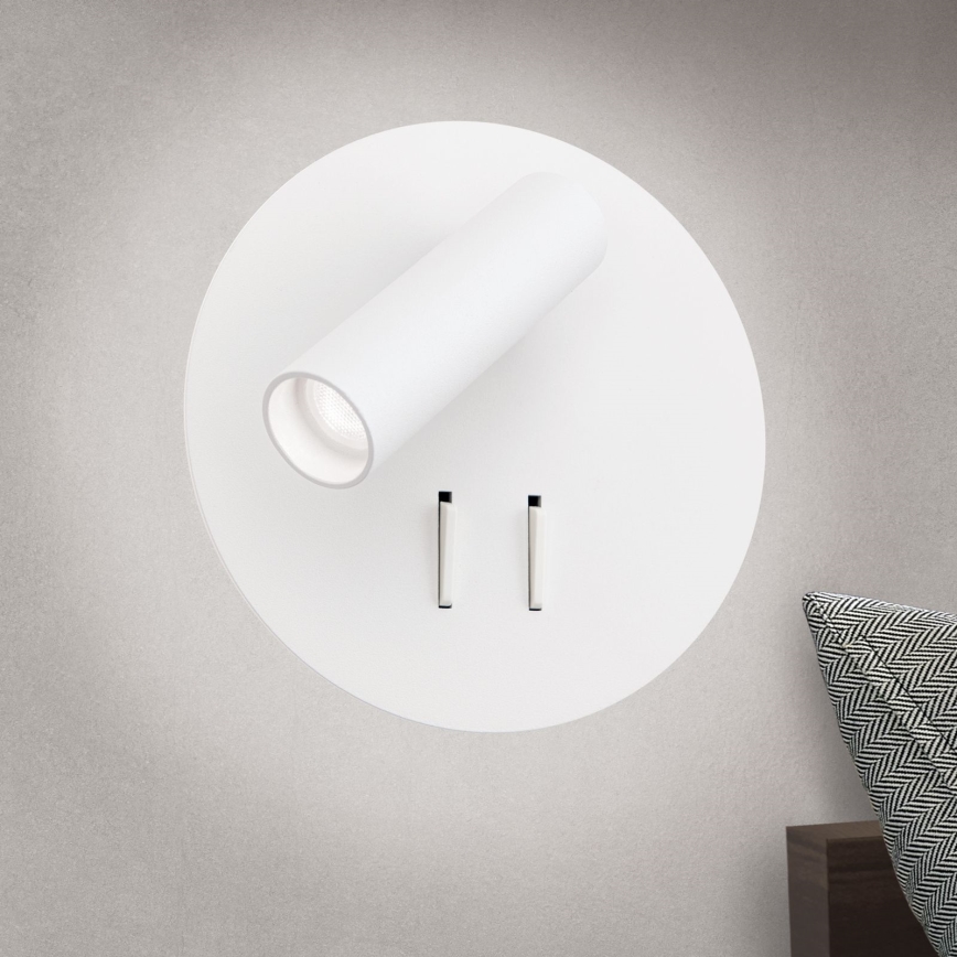Foco de parede LED LENNY LED/6W/230V + LED/3W branco