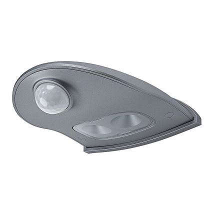 Osram - Candeeiro de parede LED para exterior com sensor DOORLED LED/0,5W/3xAA IP54 prateado