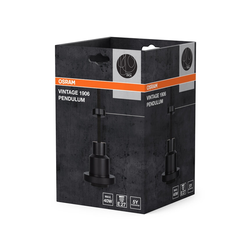 Osram - Cabo de alimentação PENDULUM 1xE27/40W/230V preto