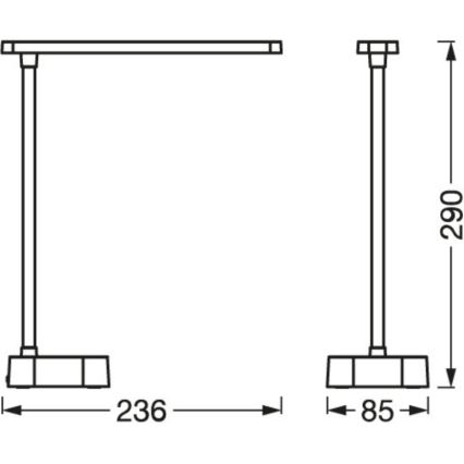 Osram - Candeeiro de mesa LED dimerizável com controlo tátil PANAN LED/5,2W/5V 1200 mAh CRI 90
