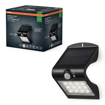 Osram - Candeeiro de parede LED solar com sensor de movimento e anoitecer BORBOLETA LED/1,5W/3,7V 1200 mAh IP65