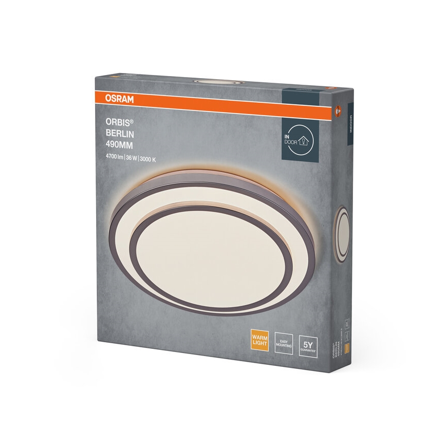 Osram - Candeeiro de tecto LED ORBIS BERLIN LED/36W/230V Ø 49,2 cm prateado