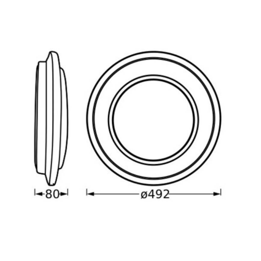 Osram - Candeeiro de tecto LED ORBIS BERLIN LED/36W/230V Ø 49,2 cm prateado