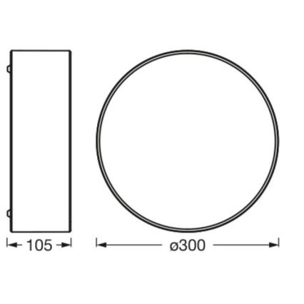 Osram - Candeeiro de teto ORBIS PARIS 1xE27/25W/230V diâmetro 30 cm cor creme