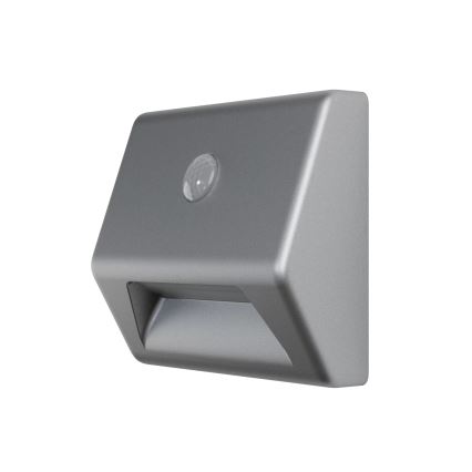 Osram - Luminária de escada LED com sensor NIGHTLUX LED/0,25W/3xAAA IP54 prateada