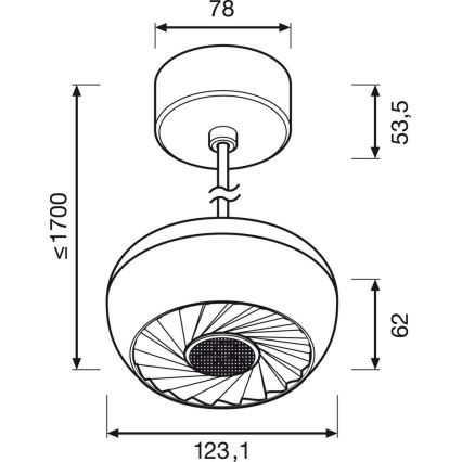 Osram - Candelabro num fio LED CALYX-P LED/10W/230V