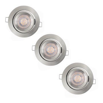 Osram - Conjunto 3x Luminárias de Embutir LED Dimerizáveis LED/4,9W/230V