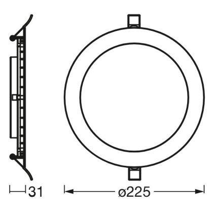 Osram - Foco de encastrar LED SLIM LED/22W/230V 4000K
