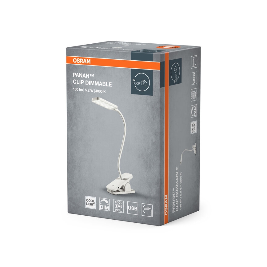 Osram - Lâmpada de Mesa LED Regulável por Toque PANAN LED/5,2W/5V 1200 mAh