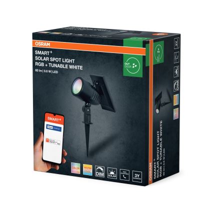 Ledvance - LED RGBW Lâmpada solar dimerizável SMART+ SOLAR LED/0,6W/3,7V 2000 mAh 3000-6500K IP44