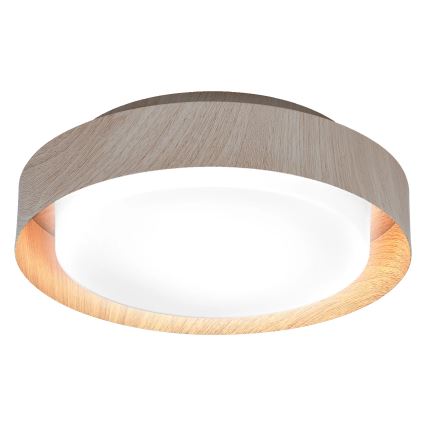 Osram - Luminária de teto ORBIS MADRID 2xE27/10W/230V Ø 29 cm acabamento em madeira