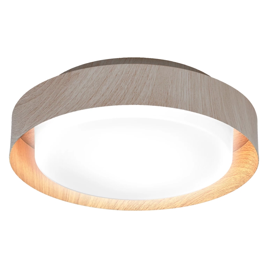 Osram - Luminária de teto ORBIS MADRID 2xE27/10W/230V Ø 29 cm acabamento em madeira