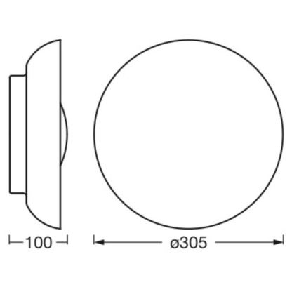 Osram - Luminária de teto ORBIS MILAN 2xE27/10W/230V diâmetro 30,5 cm acabamento em imitação de madeira