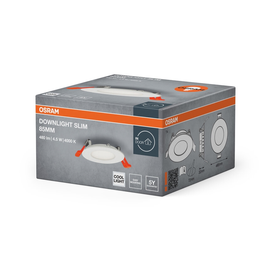 Osram - Luminária LED embutida SLIM LED/4,5W/230V 4000K