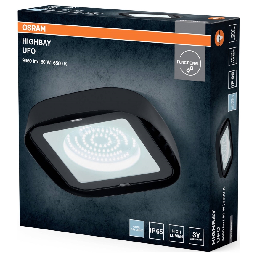 Osram - Luminária LED industrial de tecto HIGHBAY LED/80W/230V 6500K 23x23 cm IP65
