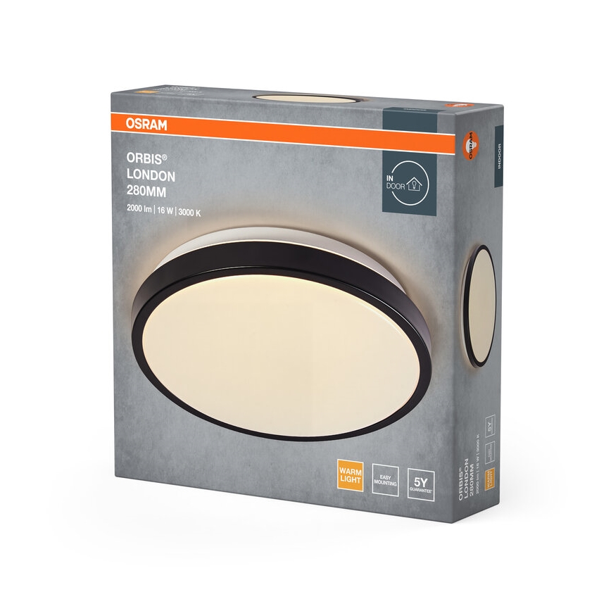 Osram - Plafon LED ORBIS LONDON LED/16W/230V Ø 28 cm preto