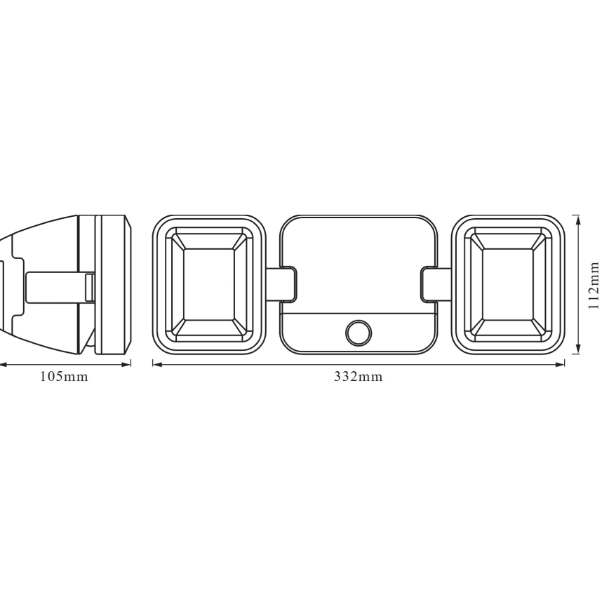 Osram - Refletor de parede LED para exterior com sensor BATTERY 2xLED/5W/4xD IP54