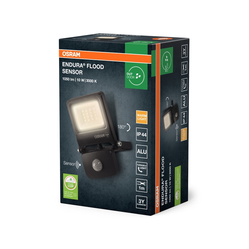 Osram - Refletor LED com sensor ENDURA LED/10W/230V 3000K IP44