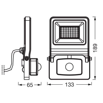 Osram - Refletor LED com sensor ENDURA LED/30W/230V IP44