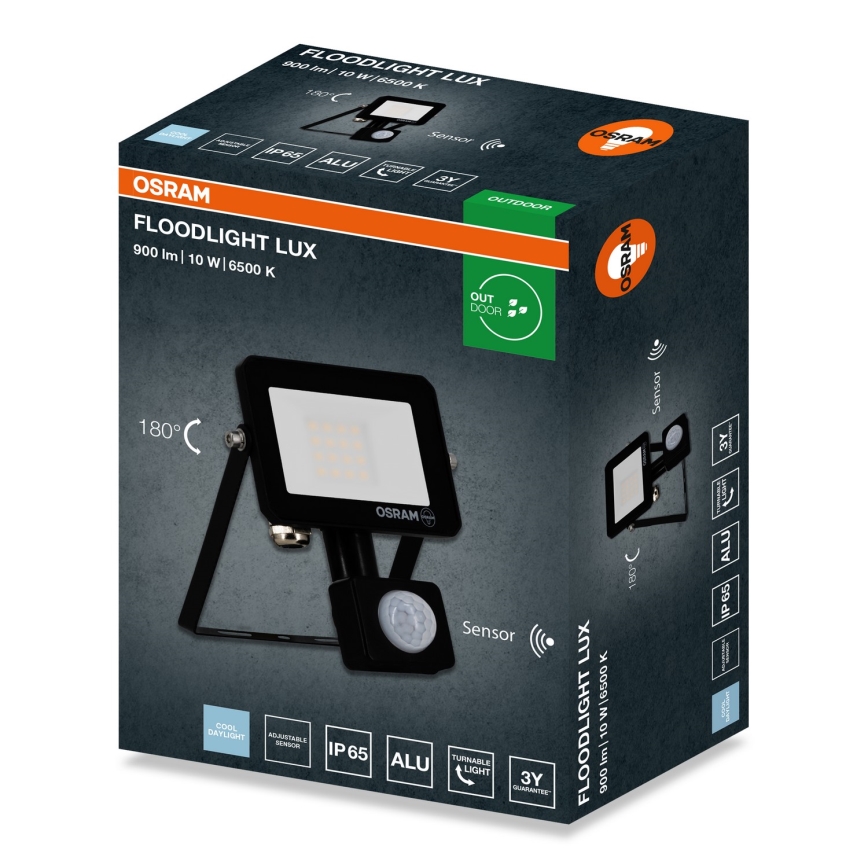 Osram - Refletor LED com sensor FLOODLIGHT LED/10W/230V 6500K IP65