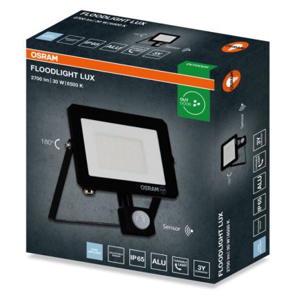 Osram - Refletor LED com sensor FLOODLIGHT LED/30W/230V 6500K IP65