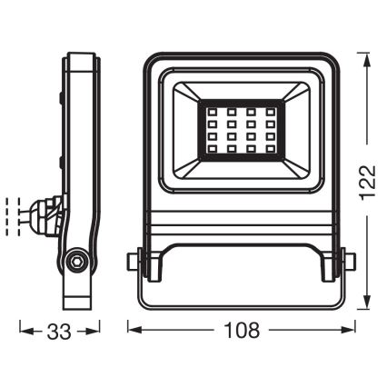 Osram - Refletor LED ENDURA LED/10W/230V 3000K IP65