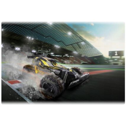 Overmax - Carro RC de controlo remoto X-RALLY 2.0 1200 mAh Preto/Amarelo