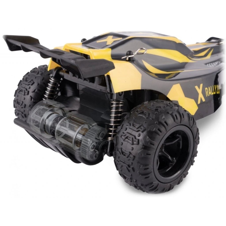 Overmax - Carro RC de controlo remoto X-RALLY 2.0 1200 mAh Preto/Amarelo