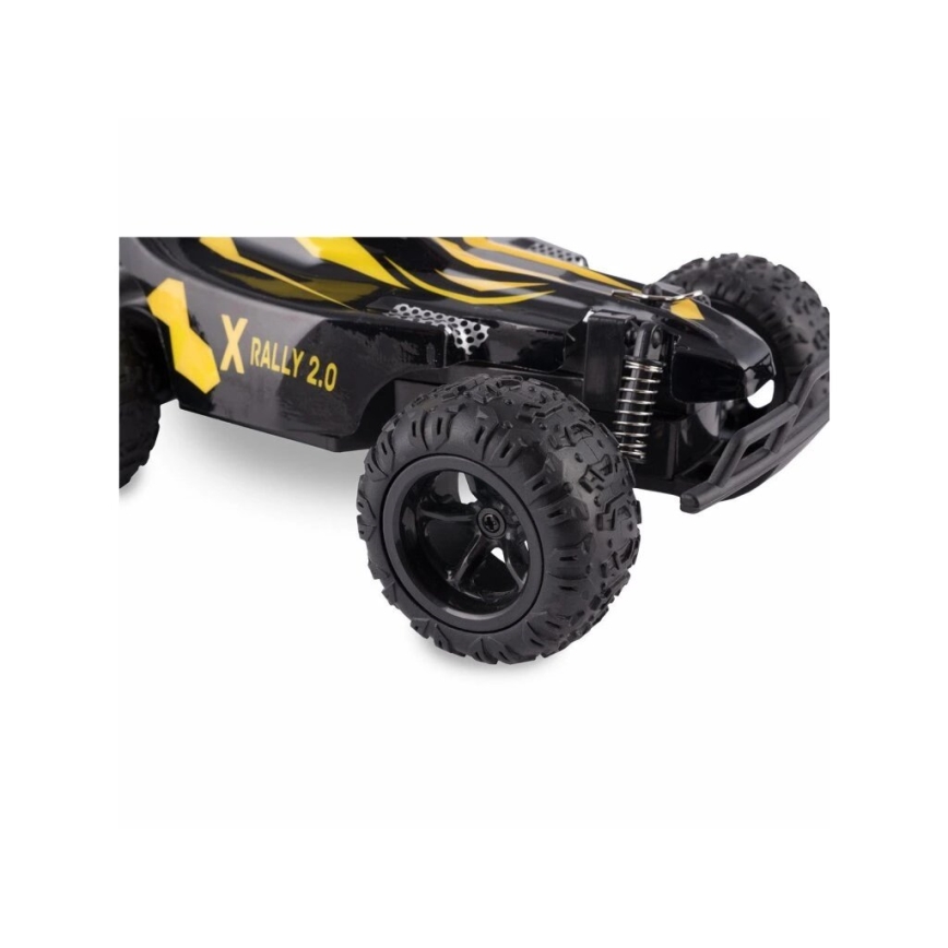 Overmax - Carro RC de controlo remoto X-RALLY 2.0 1200 mAh Preto/Amarelo