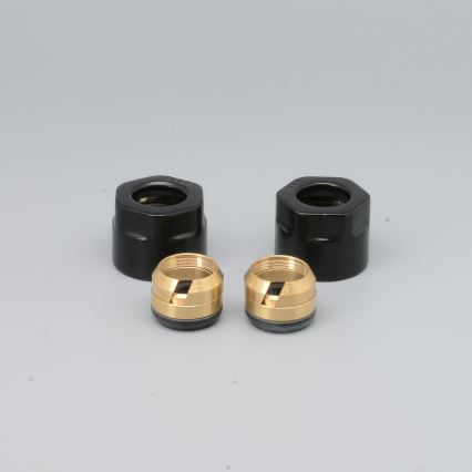 P.M.H. M15B4024 - Conector de compressão para válvula VISION/INTER, preto/cobre, 15 mm