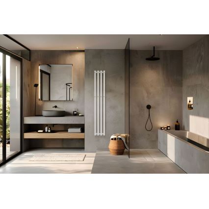 P.M.H. P2W/4 - Toalheiro aquecido em escada PLUTO 406 W 150 cm branco