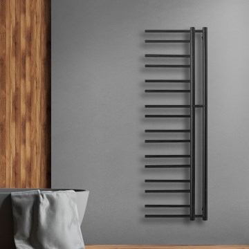 P.M.H. T2B-L - Radiador-toalheiro para casa de banho THEIA 352W 154 cm esquerdo/preto