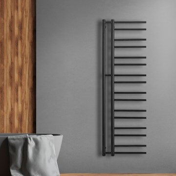 P.M.H. T2B - Toalheiro aquecido para casa de banho THEIA 352 W 154 cm direito/preto