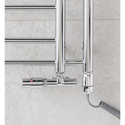 P.M.H. T2C-L - Radiador toalheiro para casa de banho THEIA 352W 154 cm esquerdo/cromado brilhante