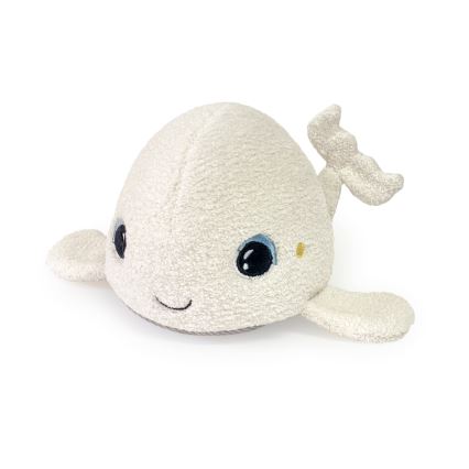 PABOBO - Brinquedo de peluche que brilha e com melodia BELUGA 3xAAA baleia