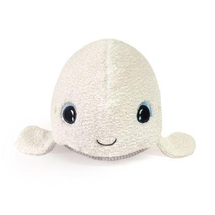 PABOBO - Brinquedo de peluche que brilha e com melodia BELUGA 3xAAA baleia