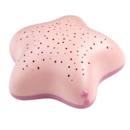 PABOBO - Projetor com melodia STAR 3xAA rosa