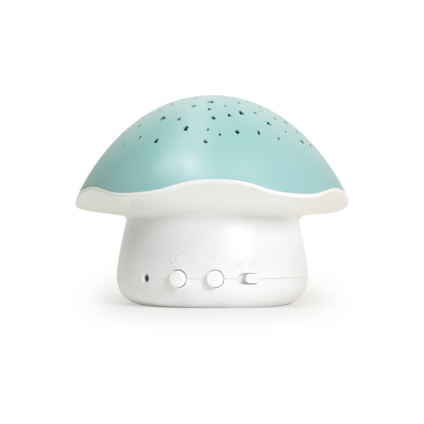 PABOBO - Projetor com melodia STAR MUSHROOM 3xAA azul