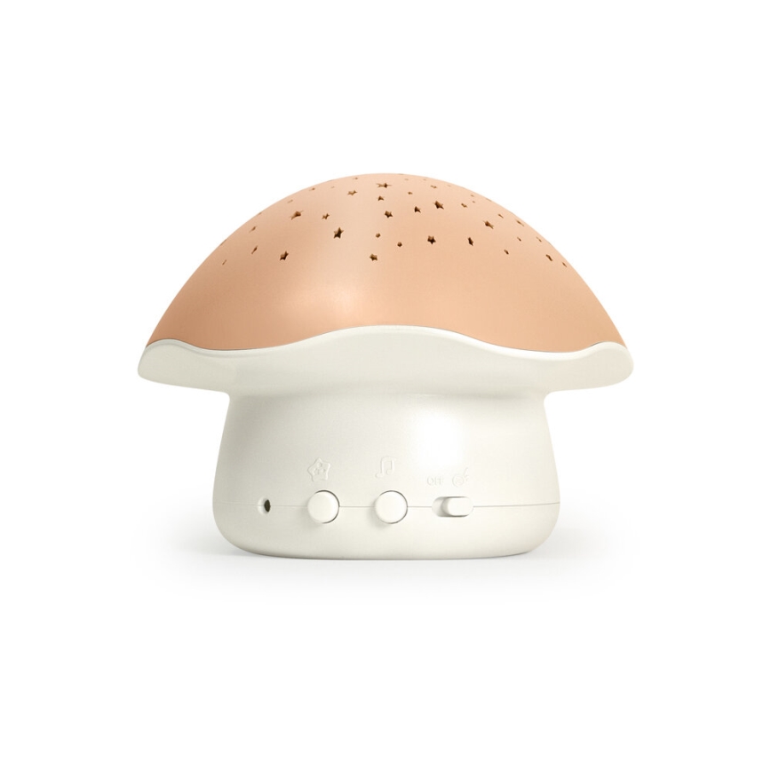 PABOBO - Projetor com melodia STAR MUSHROOM 3xAA rosa-salmão