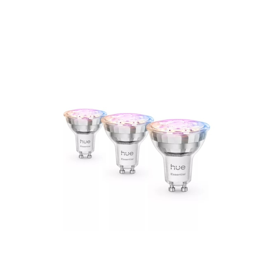 Conjunto com 3 lâmpadas LED dimerizáveis Philips Hue White And Color Ambiance Essential GU10/4,7W/230V 2200-6500K