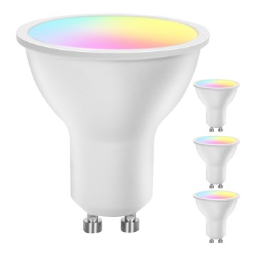 Pack de 4 lâmpadas LED RGBW reguláveis Smart GU10/4,9W/230V 2700–6500K - Aigostar