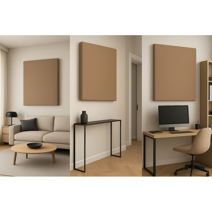 Painel acústico SILENCE 58x58 cm bege