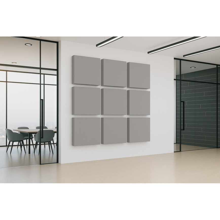 Painel acústico SILENCE 58x58 cm cinzento