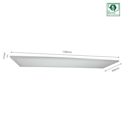 Painel de encastrar LED ALGINE DUO 2em1 LED/30W/230V 120x30 cm