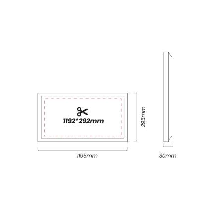 Painel de encastrar LED LED/40W/230V 4000K 120x30 cm
